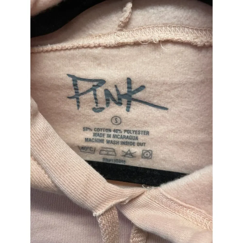 P!NK Women's Cropped Hoodie Size Small Cover Me In Sunshine Peach Hoodie - Picture 2 of 10